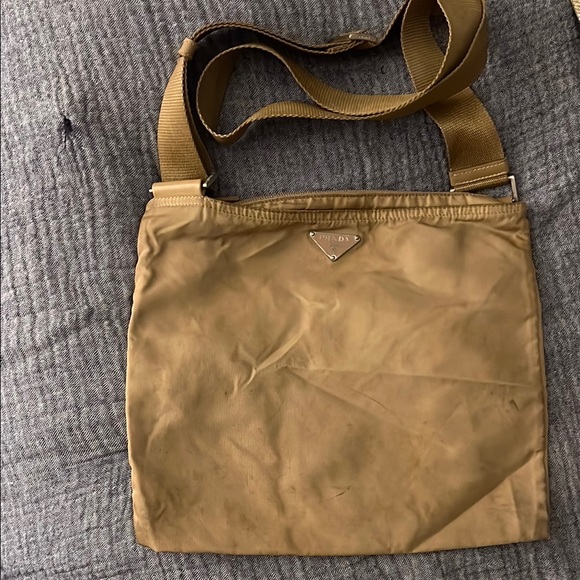 Prada Handbags - 🎉GUC Prada Tan Nylon Messenger Bag with Adjustable Strap 🛍️🎁